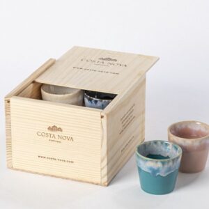 Costa Nova - servies - Giftbox - Grespresso multicolor - 6 stuks 9 cl